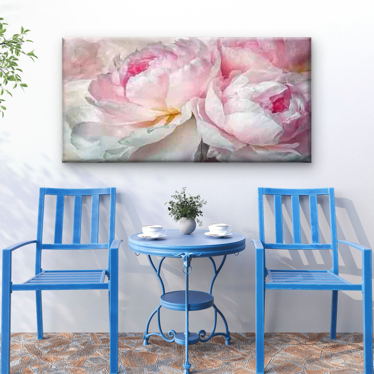 Abstract Floral Wall Art Canvas Office Home Room Framed 120x60cm