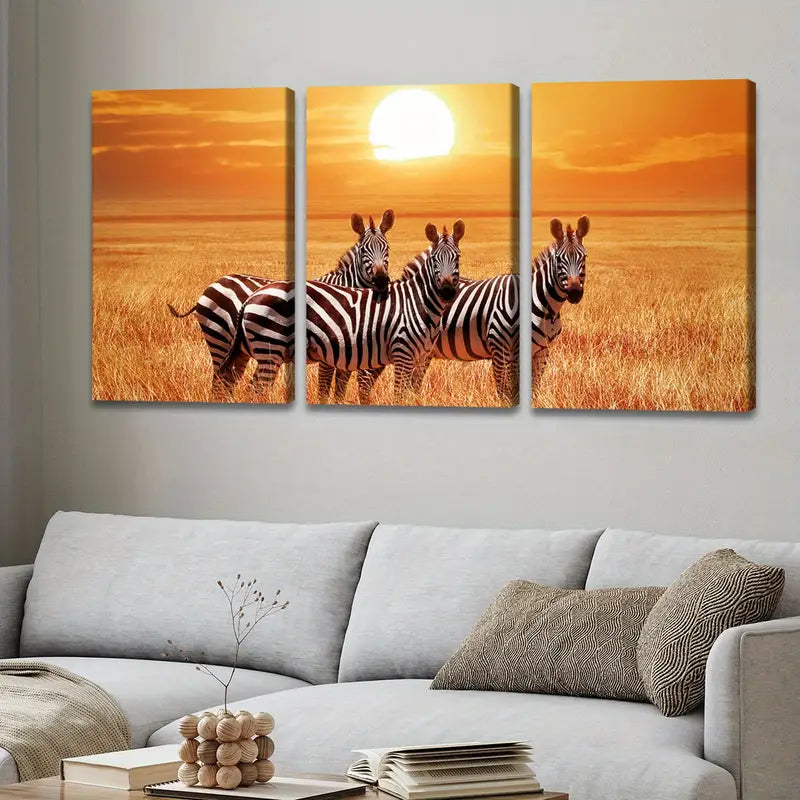 3pcs Black & White Road Horse Print Wall Art Set Canvas Framed 60x90cm - High Quality Print 100% Australian Made Wall Canvas Ready to Hang