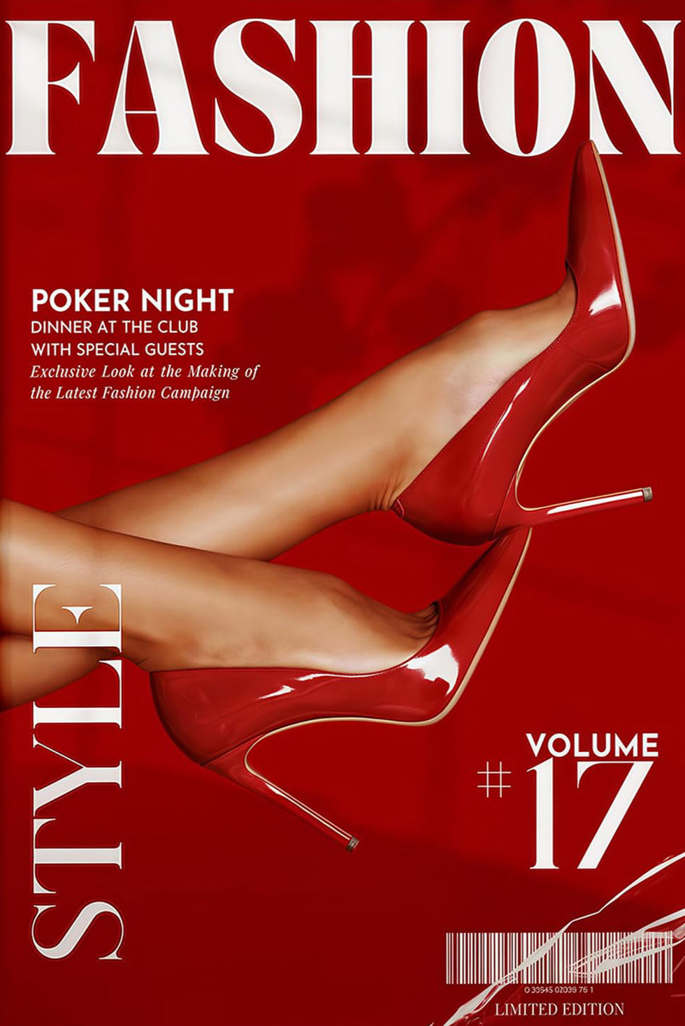 Glamorous Red High Heels Fashion Magazine Art Fashion Home Decor Premium Quality Poster Print Choose Your Sizes