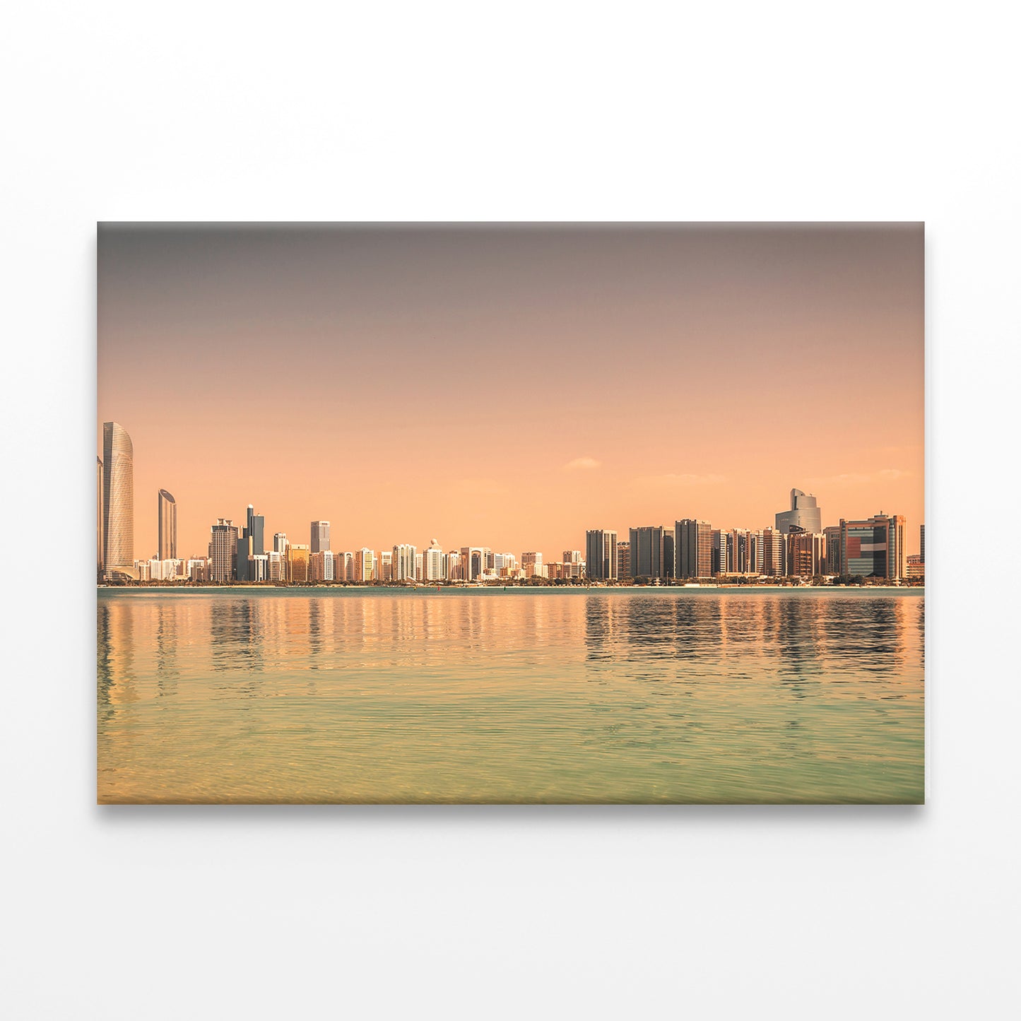 Abu Dhabi Skyline at Sunset Glow Wall Art Decor 100% Australian Made