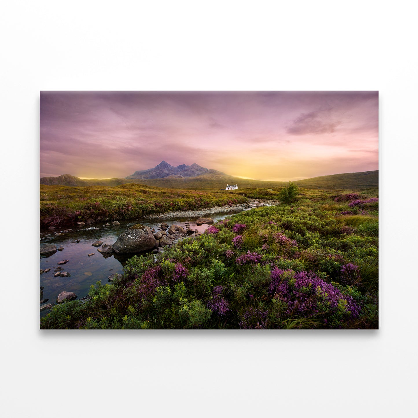 Sunset over Scottish Highlands Wall Art Decor 100% Australian Made