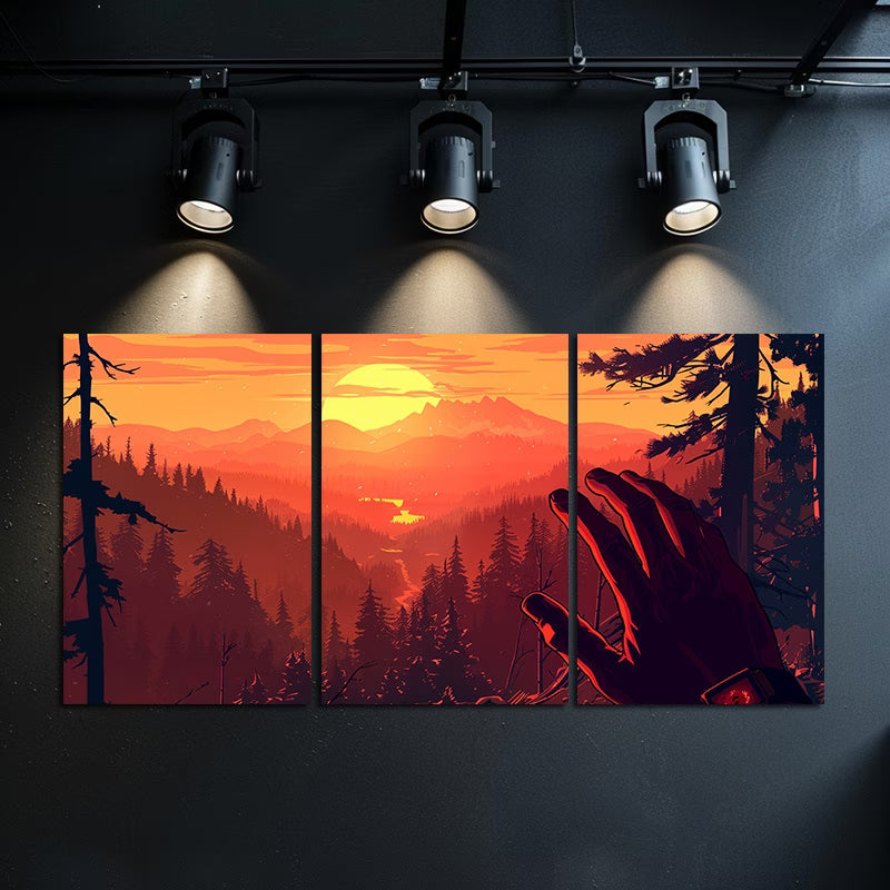 3pcs Nature Landscape with Reaching Hand Wall Art Set Canvas Framed 50x70cm - High Quality Print 100% Australian Made Wall Canvas Ready to Hang