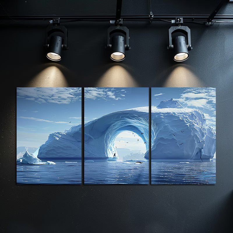 3pcs Iceberg in Southern Ocean Wall Art Set Canvas Framed 40x60cm - High Quality Print 100% Australian Made Wall Canvas Ready to Hang