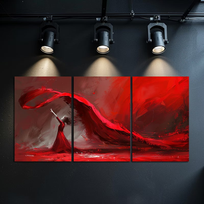 3pcs Dynamic Dance Oil Painting Wall Art Set Canvas Framed 50x70cm - High Quality Print 100% Australian Made Wall Canvas Ready to Hang