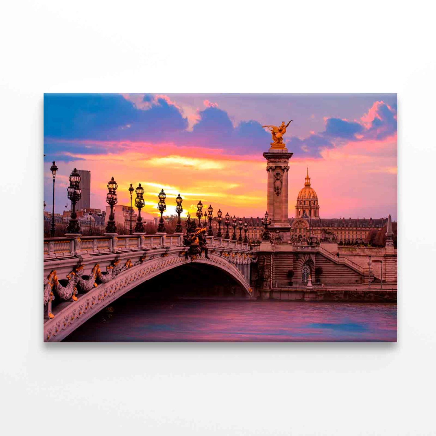 Alexandre III Bridge at Sunset Wall Art Decor 100% Australian Made