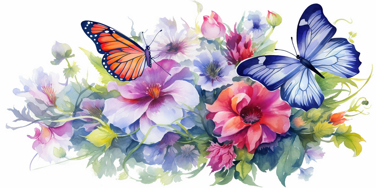 Monarch Butterfly Garden Wall Art Canvas Office Home Room Framed 120x60cm