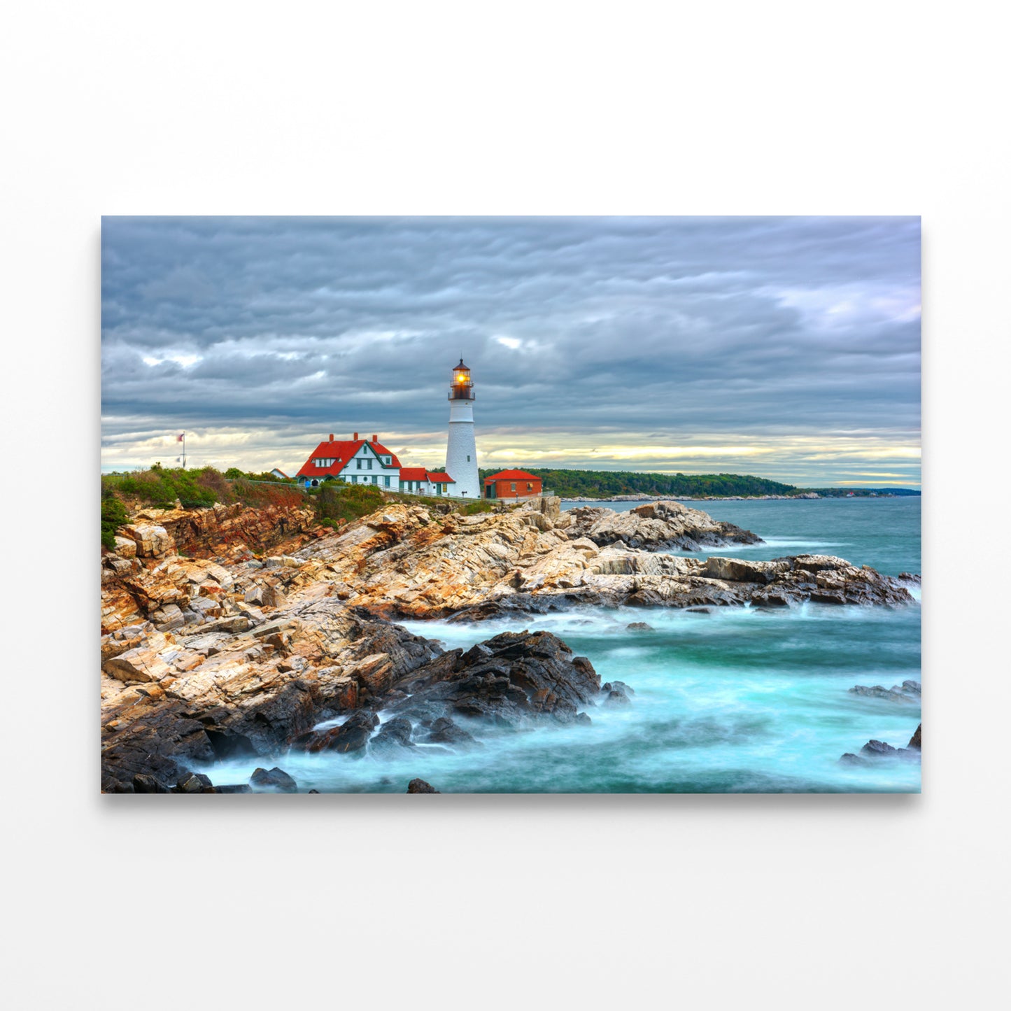 Portland Head Light at Dusk Maine Wall Art Decor 100% Australian Made