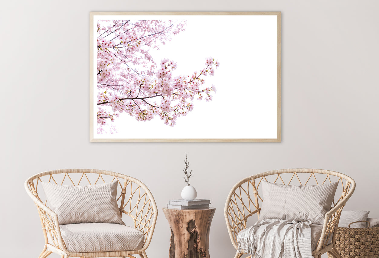 Branch of Pink Cherry Blossom Home Decor Premium Quality Poster Print ...