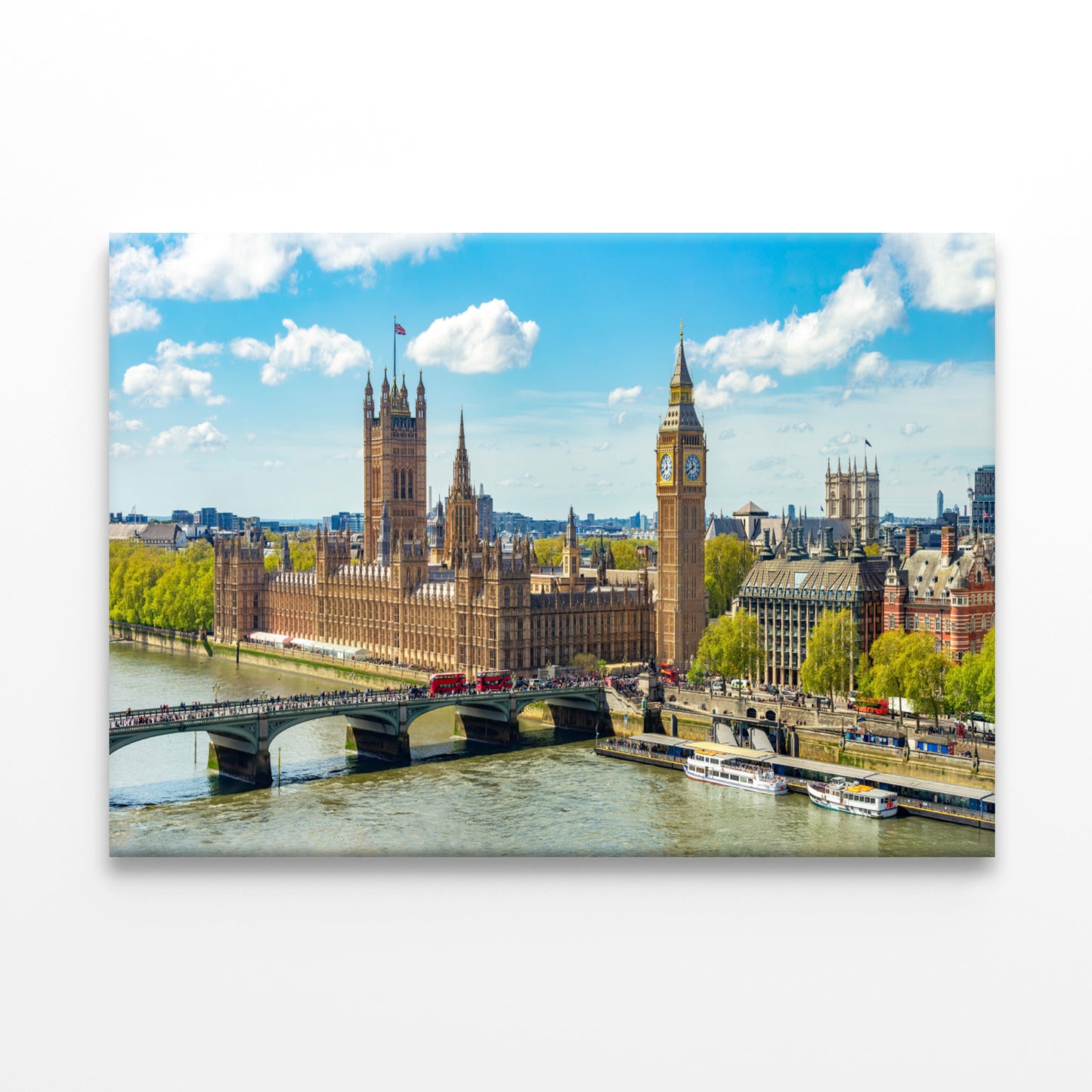 London Cityscape with Big Ben, UK Wall Art Decor 100% Australian Made