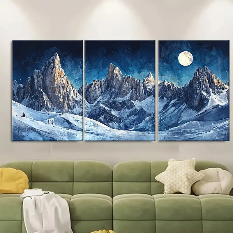 3pcs Dolomites Italian Alps Travel Wall Art Set Canvas Framed 60x90cm - High Quality Print 100% Australian Made Wall Canvas Ready to Hang