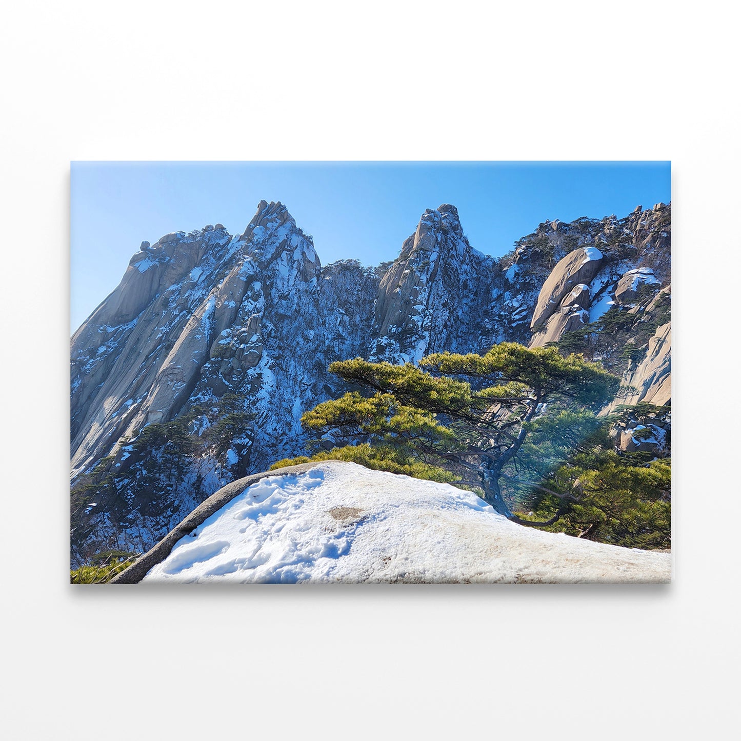 Winter Snow on Deogyusan Mountain Wall Art Decor 100% Australian Made