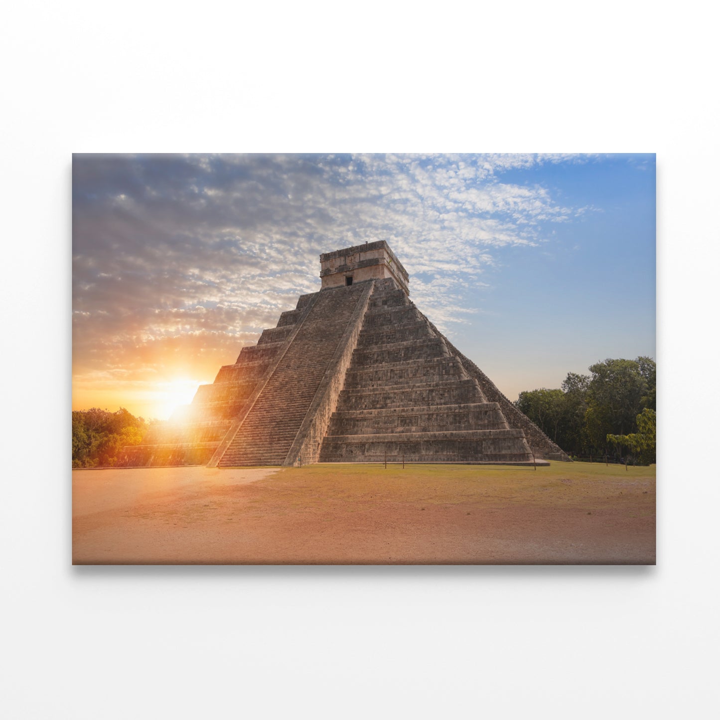 Kukulcan Pyramid at Chichen Itza Nature Wall Art Decor 100% Australian Made