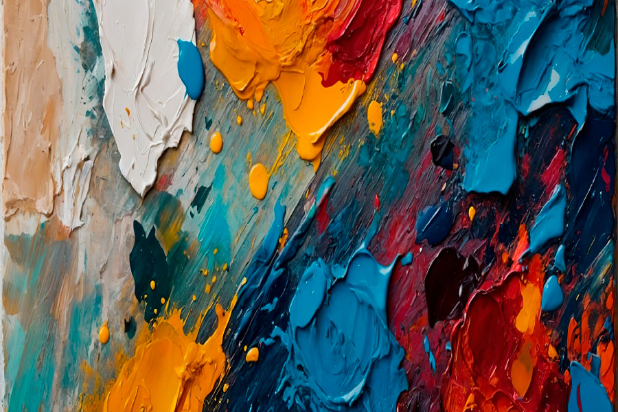 Colorful Abstract Design Acrylic Glass Print Tempered Glass Wall Art 100% Made in Australia Ready to Hang - Bella Home Decor