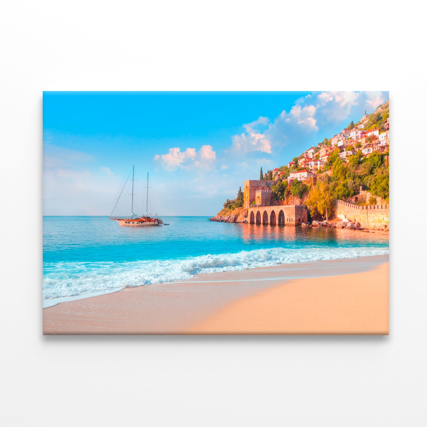 Ancient Shipyard Near Sandy Beach Wall Art Decor 100% Australian Made