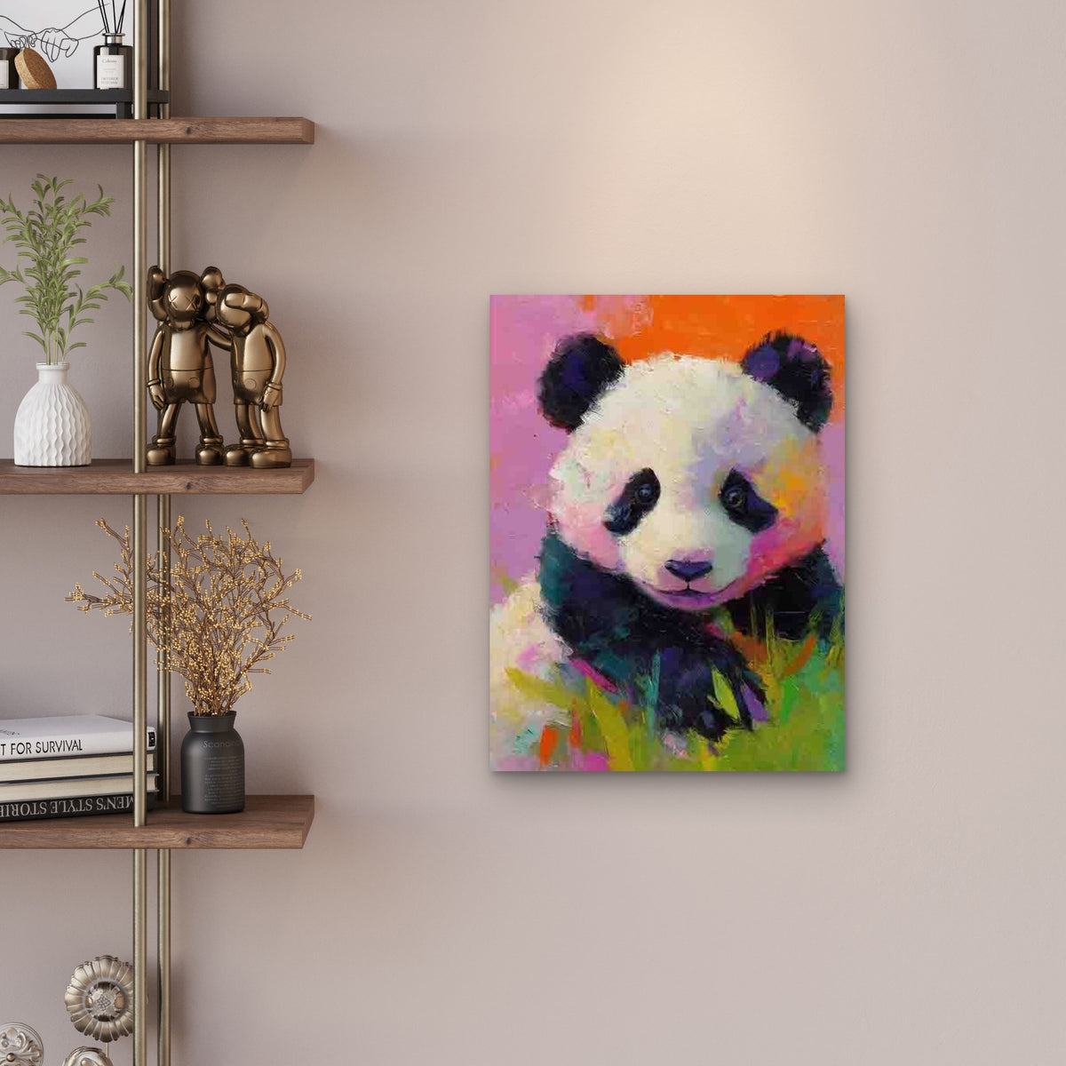 Panda Artwork Metal Print Ready to Hang