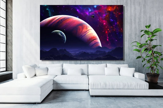 Space And Planets Wall Art UV Direct Aluminum Print Australian Made Quality