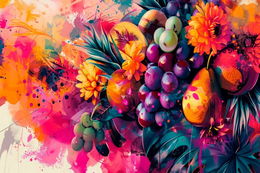 Fruits & Flower Abstract Home Decor Premium Quality Poster Print Choose Your Sizes - Bella Home Decor
