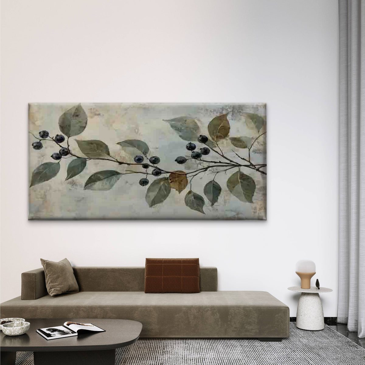 Botanical Illustration Wall Art Canvas Office Home Room Framed 120x60cm