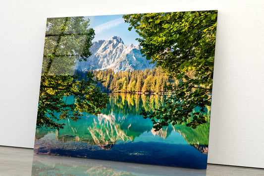 Calm Morning Fusine Lake Acrylic Glass Print Tempered Glass Wall Art 100% Made in Australia Ready to Hang