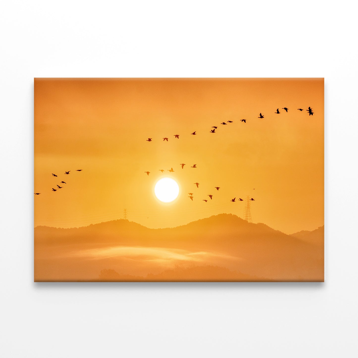 Winter Sunrise, Junam Reservoir Wall Art Decor 100% Australian Made