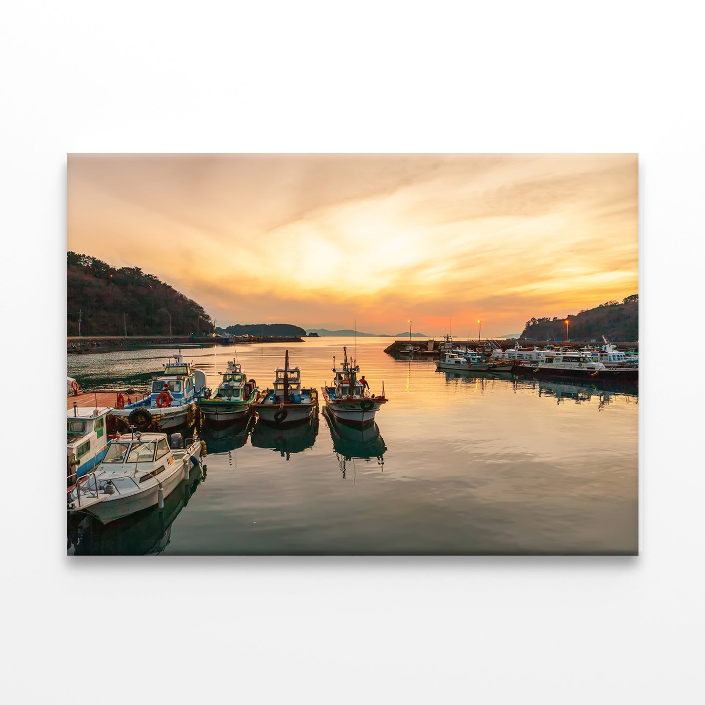 Sunset in Tongyeong, South Korea Wall Art Decor 100% Australian Made