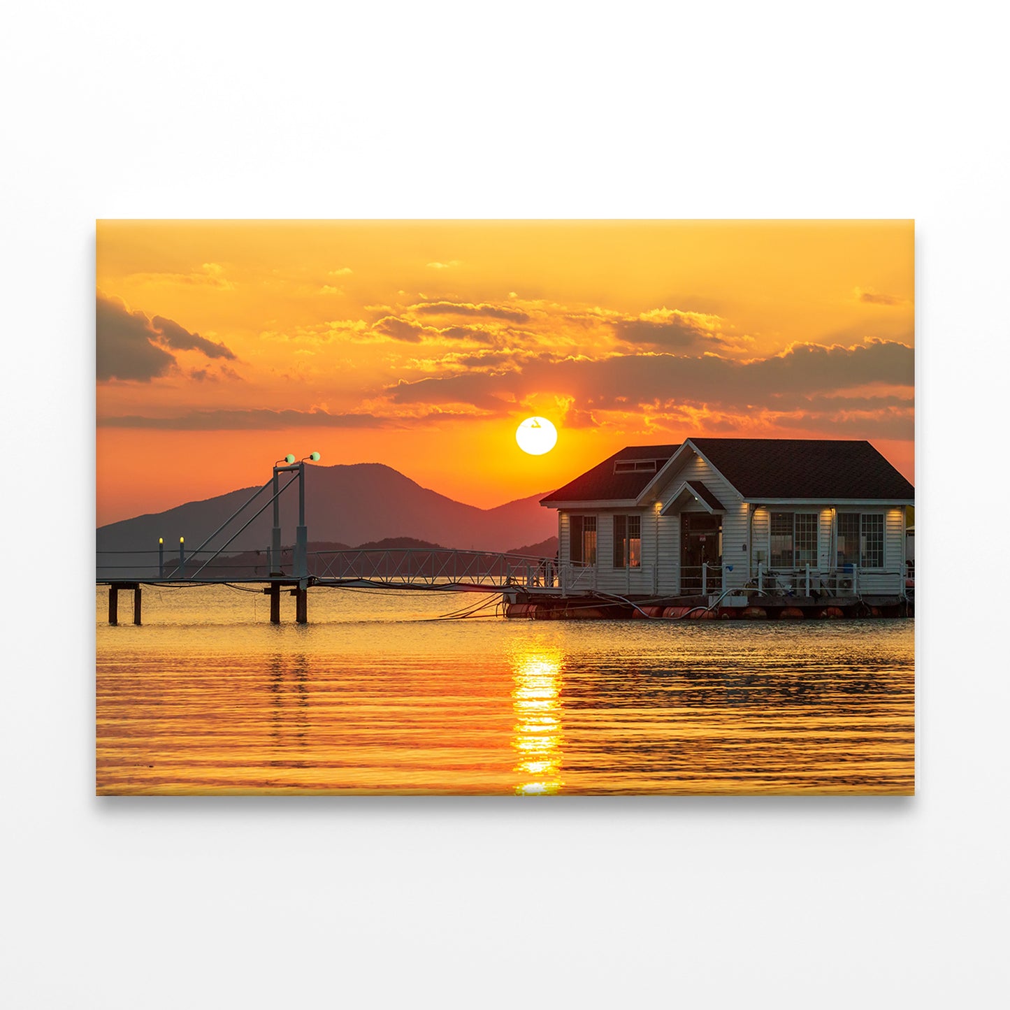 Sunset at Sacheon Port, Korea Wall Art Decor 100% Australian Made