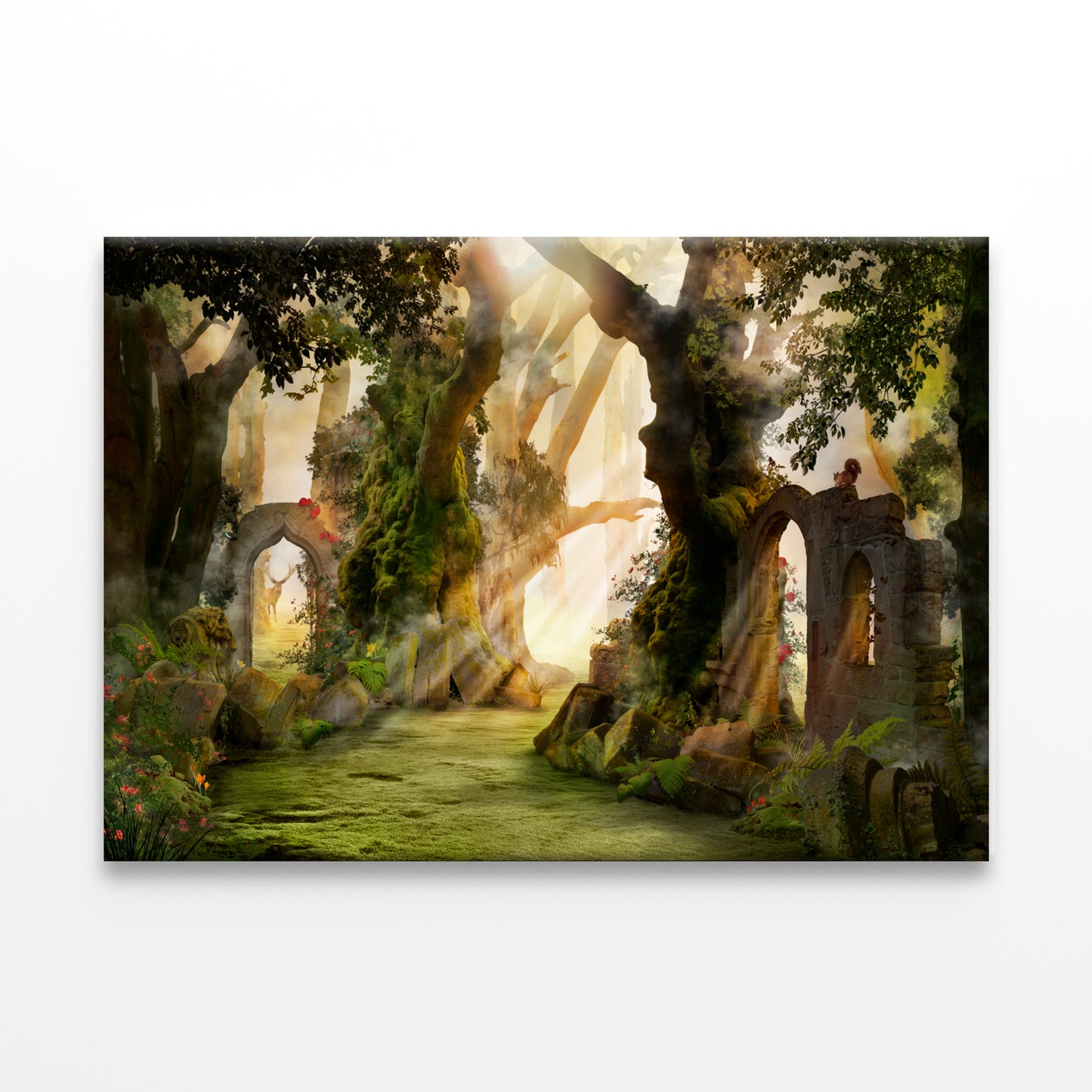 Misty Deep Woods with Archway Wall Art Decor 100% Australian Made