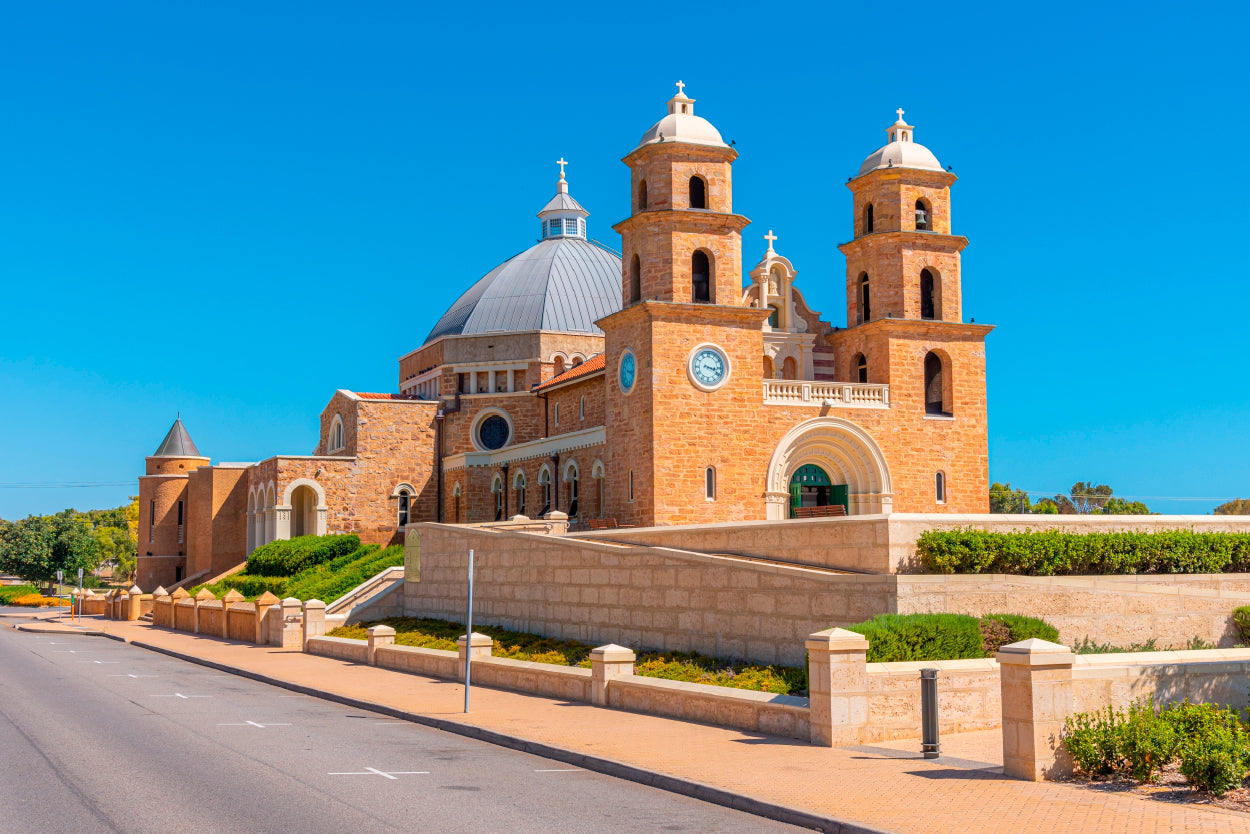 Australian St Francis Xavier Cathedral in Gerladton Wall Art Decor 100% Australian Made