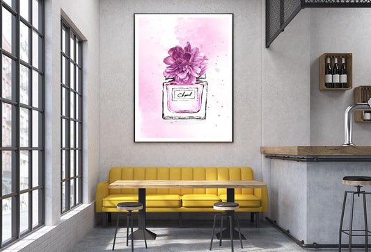 Purple Shaded Perfume and Flowers Design Home Decor Premium Quality Poster Print Choose Your Sizes