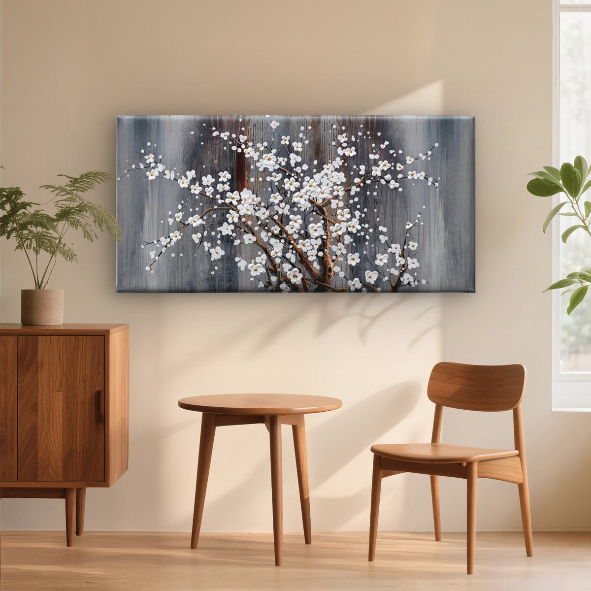 Prunus mume Flower Wall Art Canvas Office Home Room Framed 120x60cm