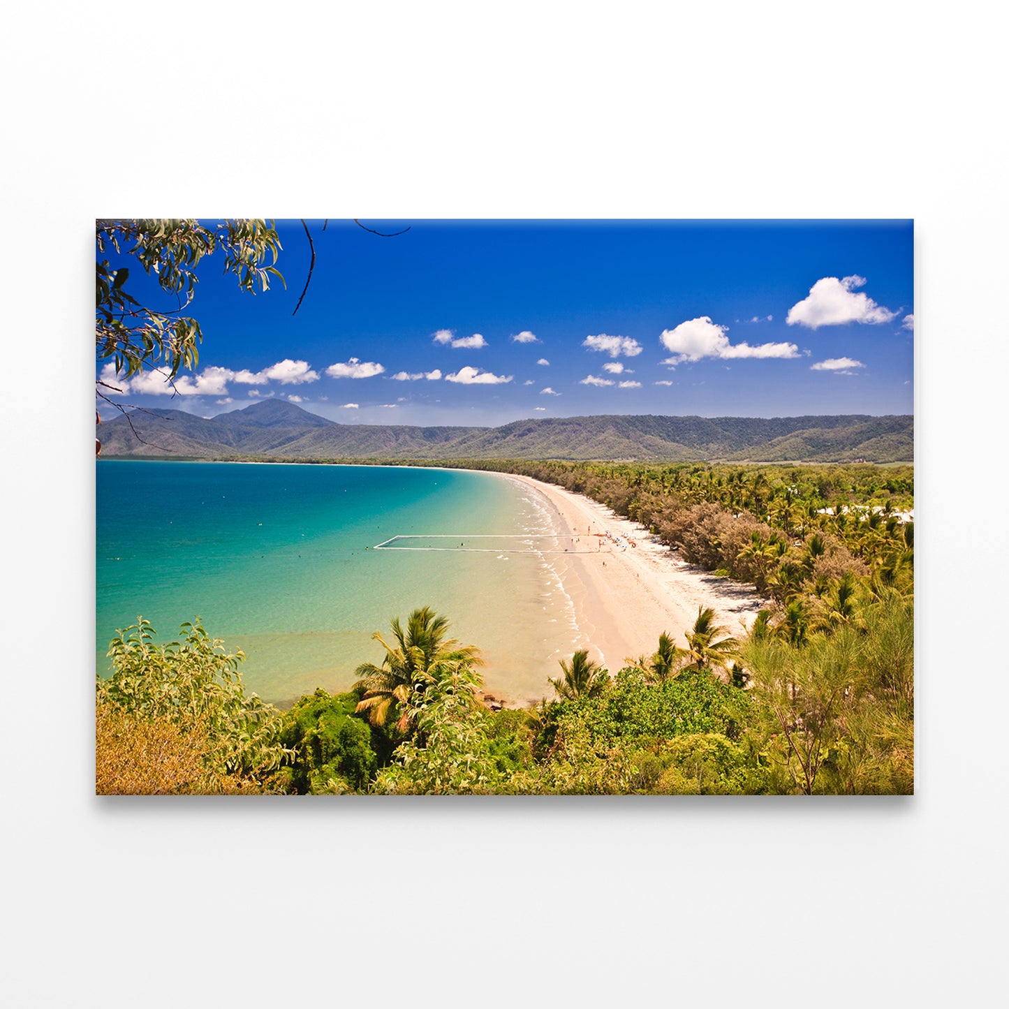 Sunny Beach Aerial View Wall Art Decor 100% Australian Made