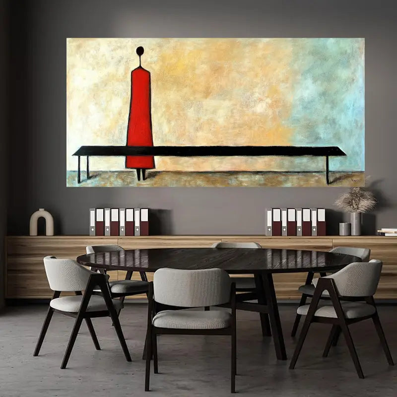 Creative minimalist character Wall Art wall canvas office home room framed 120x60cm