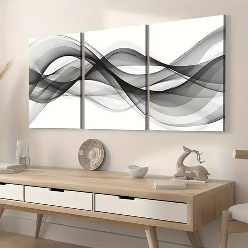 3pcs Modern Style Abstract Simple Light Luxury Line Art Wall Art Set Canvas Framed 60x90cm - High Quality Print 100% Australian Made Wall Canvas Ready to Hang