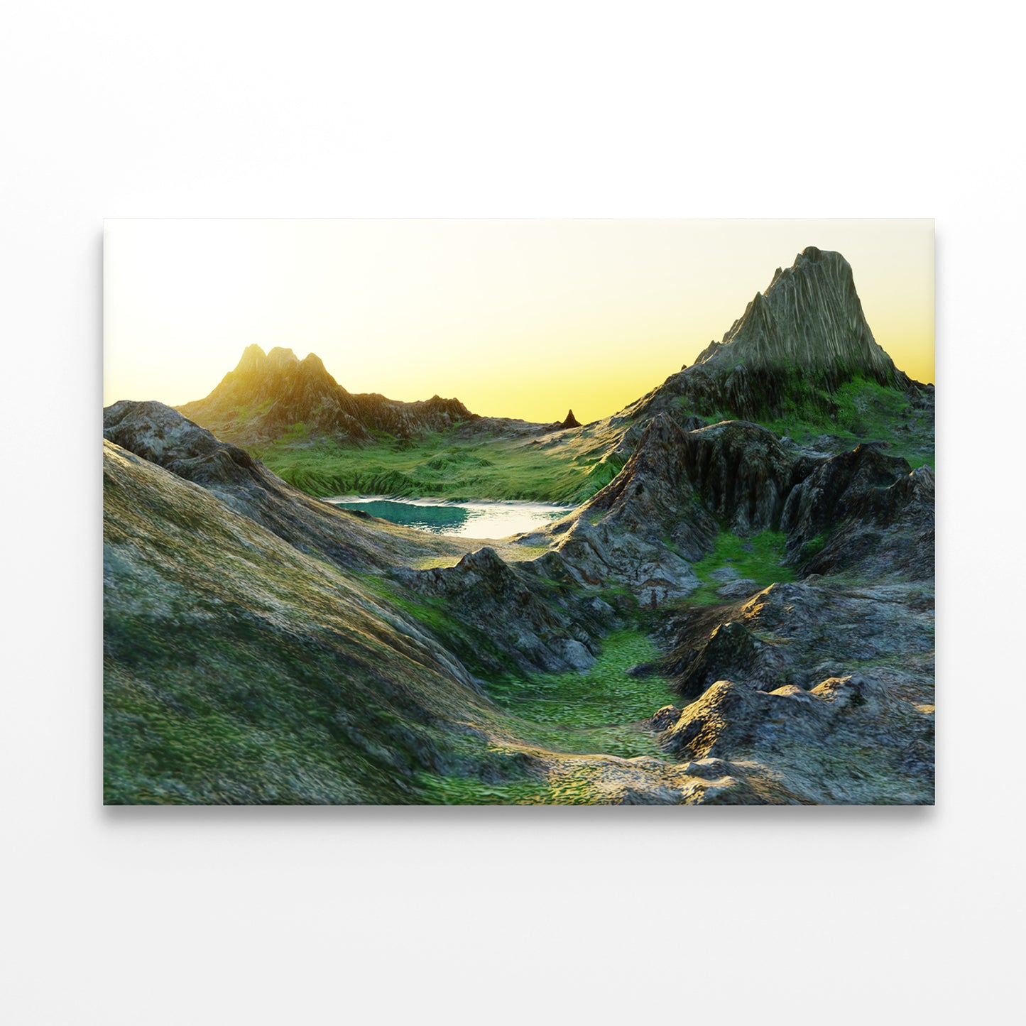 Realistic 3D Render of Lake Wall Art Decor 100% Australian Made