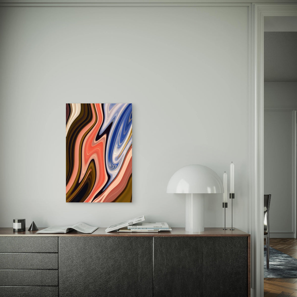 Beautiful Abstract Colors Metal Print Ready to Hang