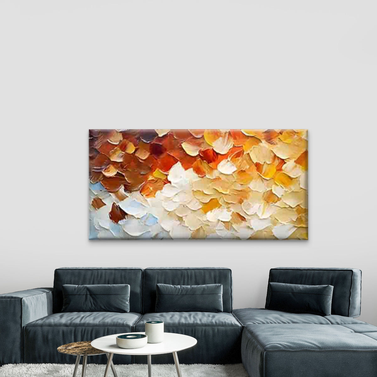Abstract Brushstroke Pattern Wall Art Canvas Office Home Room Framed 120x60cm