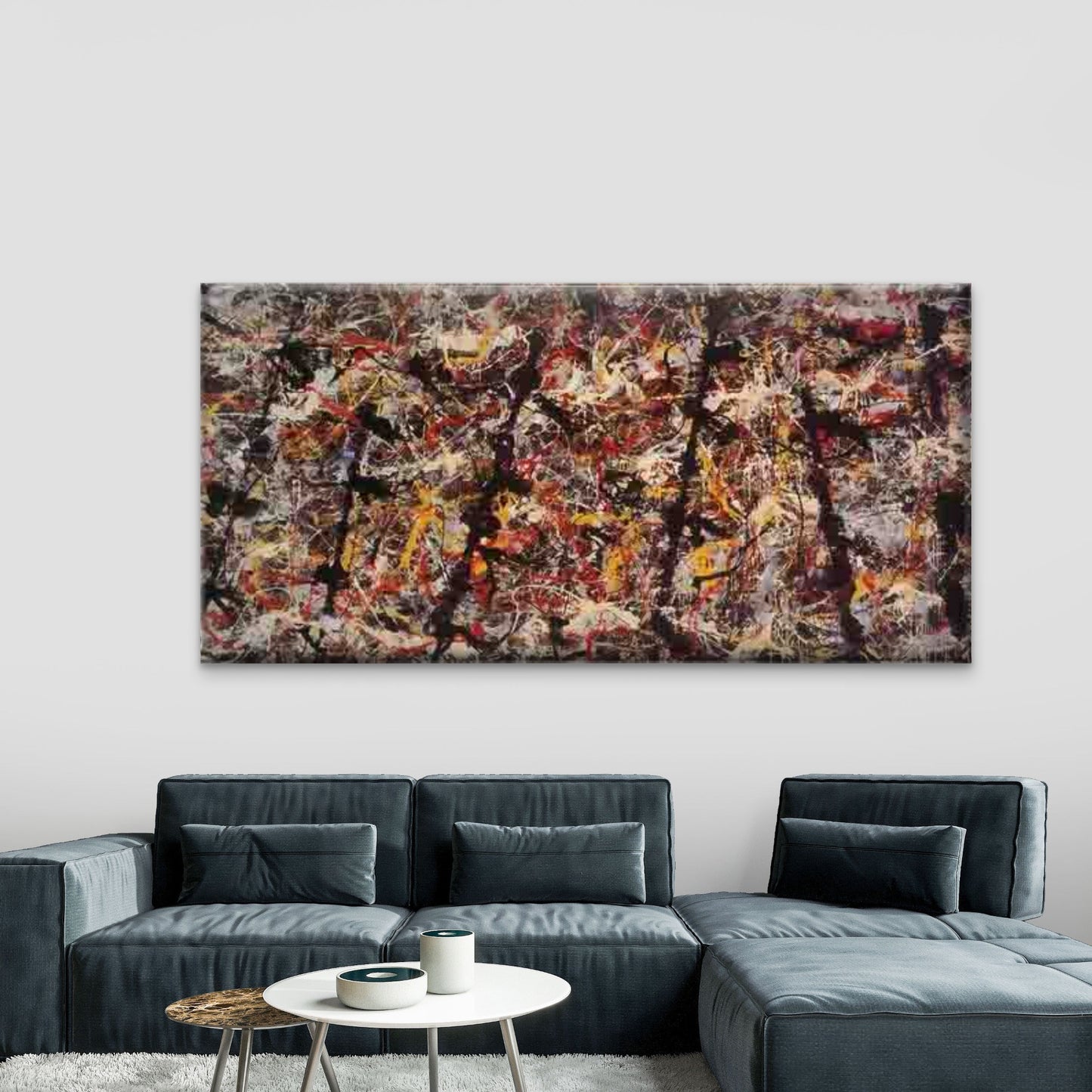 Abstract Colorful Paint Splatte Wall Art Canvas Office Home Room Framed 120x60cm