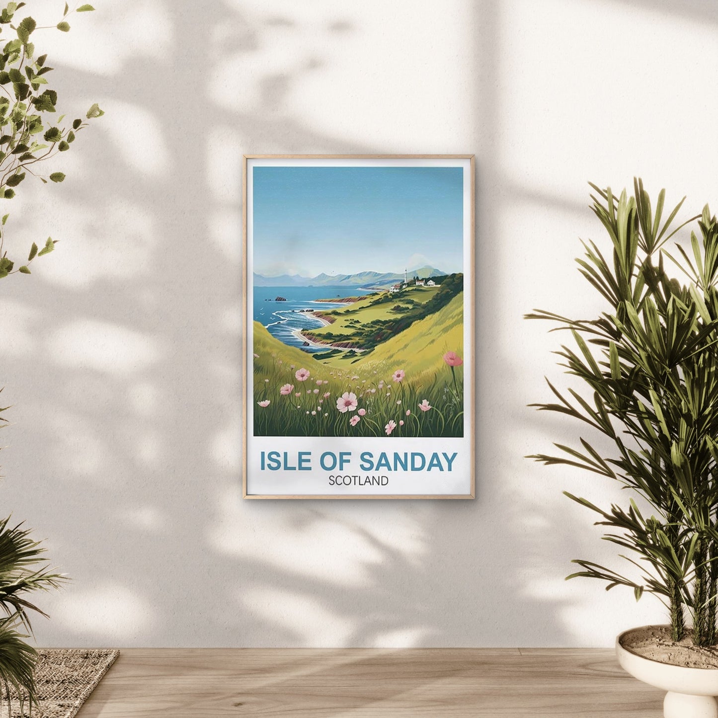 Isle of Sanday Scotland Vintage Travel Poster Print Wall Art