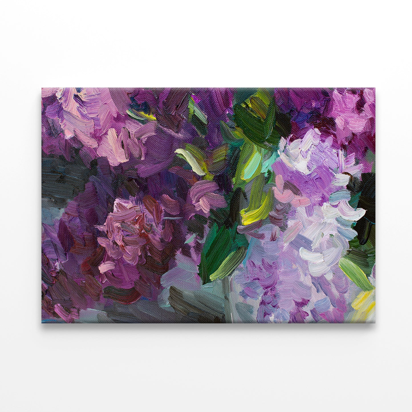 Lilac Oil Painting on Strokes Wall Art Decor 100% Australian Made