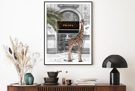 Giraffe & Fashion Store Design Home Decor Premium Quality Poster Print Choose Your Sizes