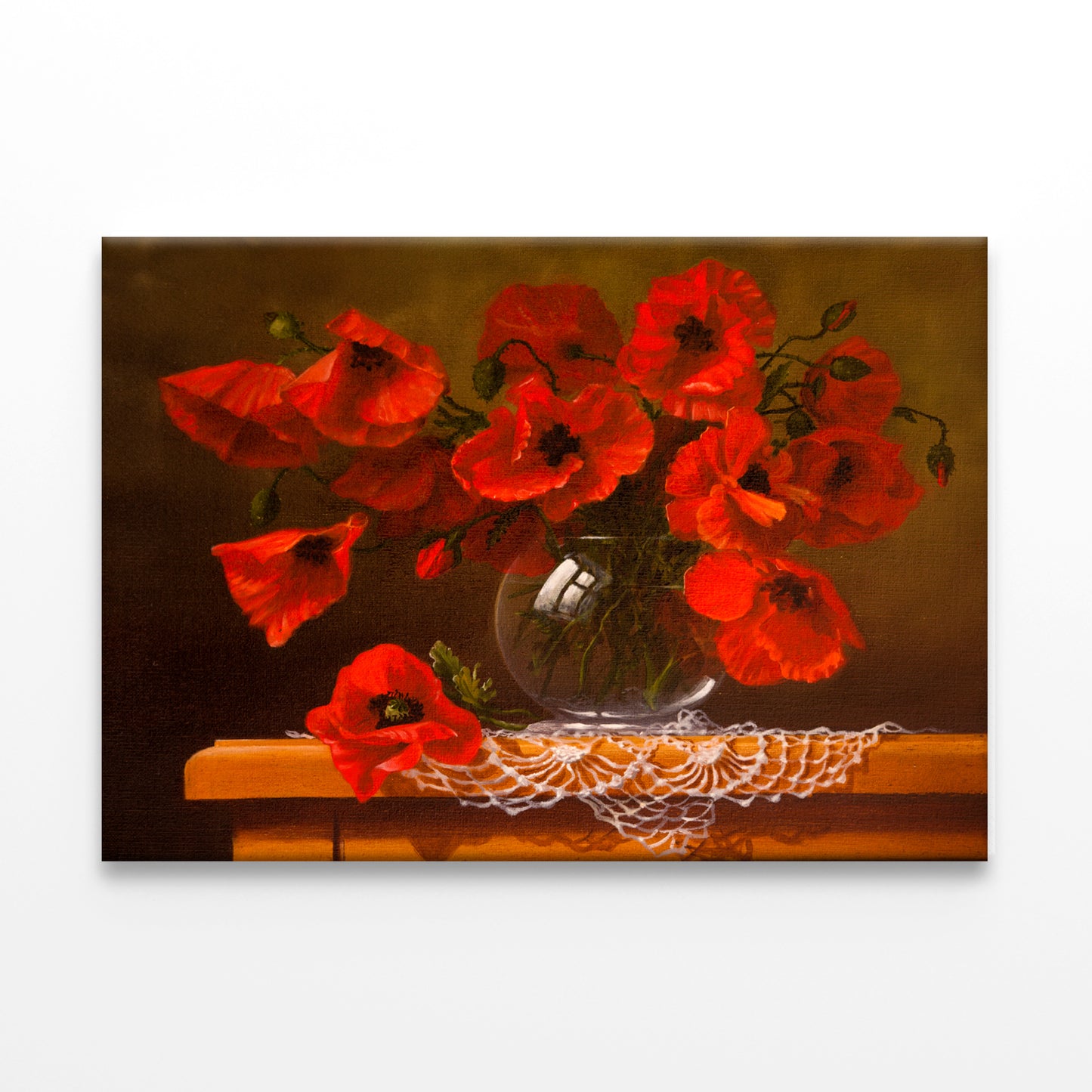 Oil Painting on Canvas, Poppy Wall Art Decor 100% Australian Made