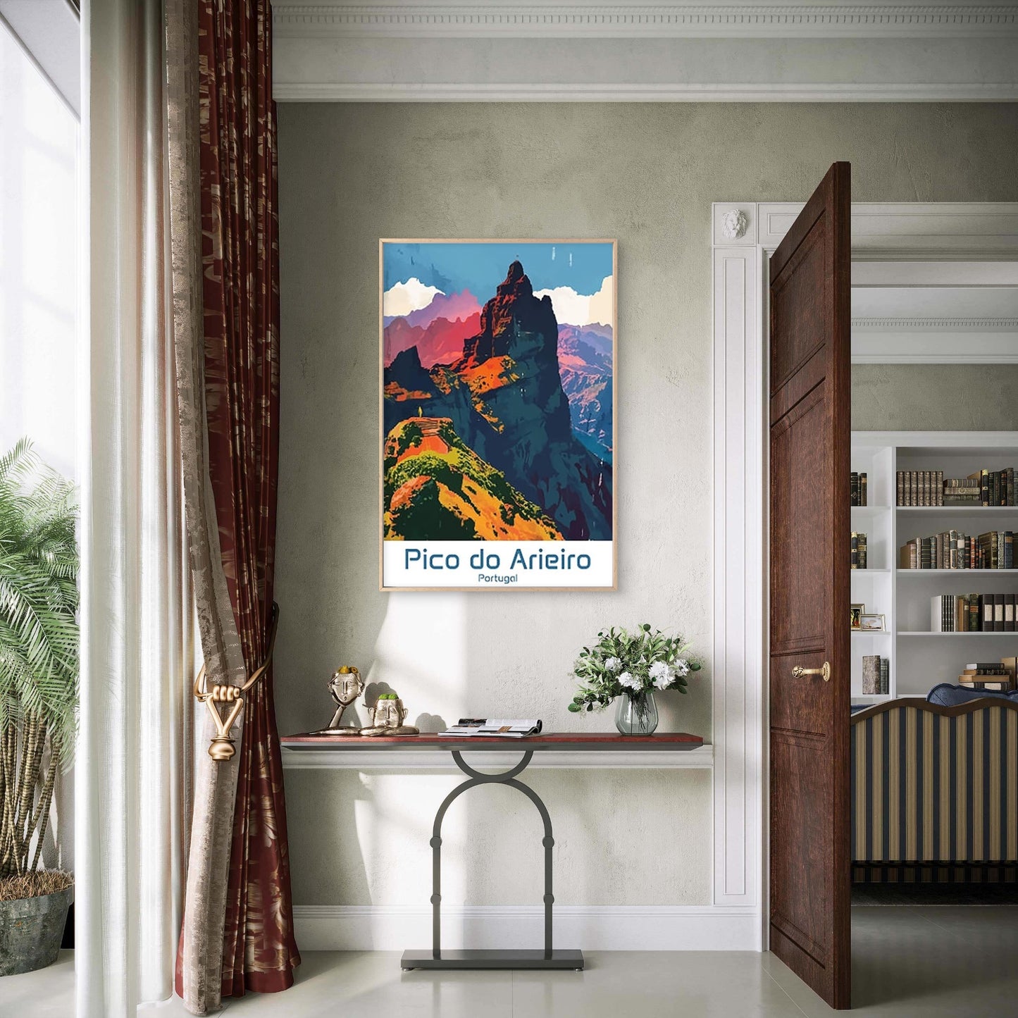 Pico Do Arieiro, a Mountain Peak in Portugal Travel Poster Print Wall Art