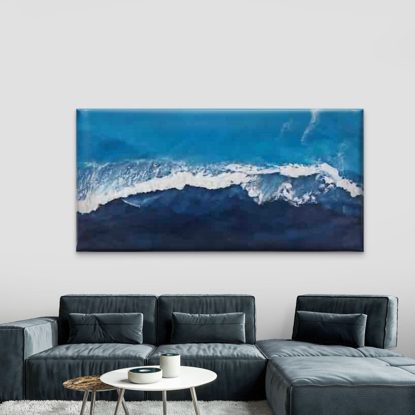 Ocean Waves And Sea Water Wall Art Canvas Office Home Room Framed 120x60cm