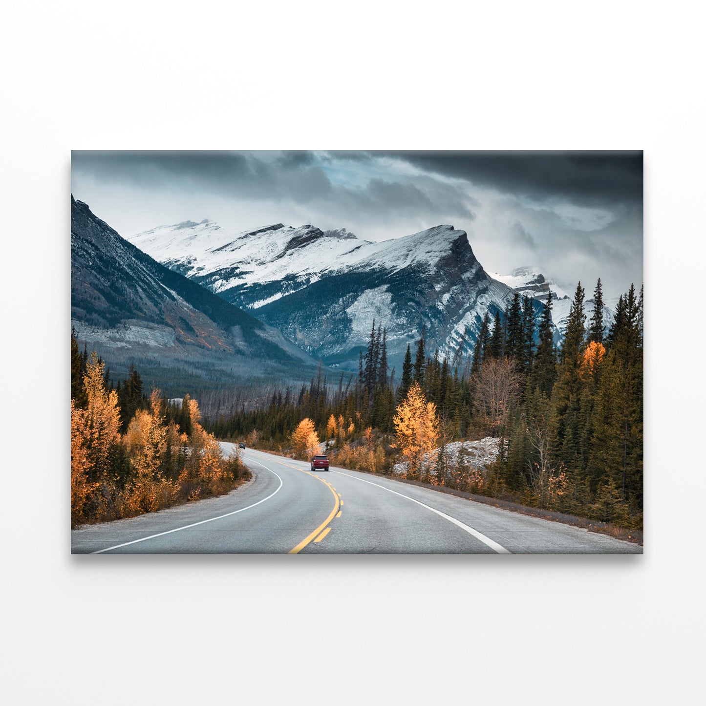 Road Trip in Banff, Autumn Drive Wall Art Decor 100% Australian Made