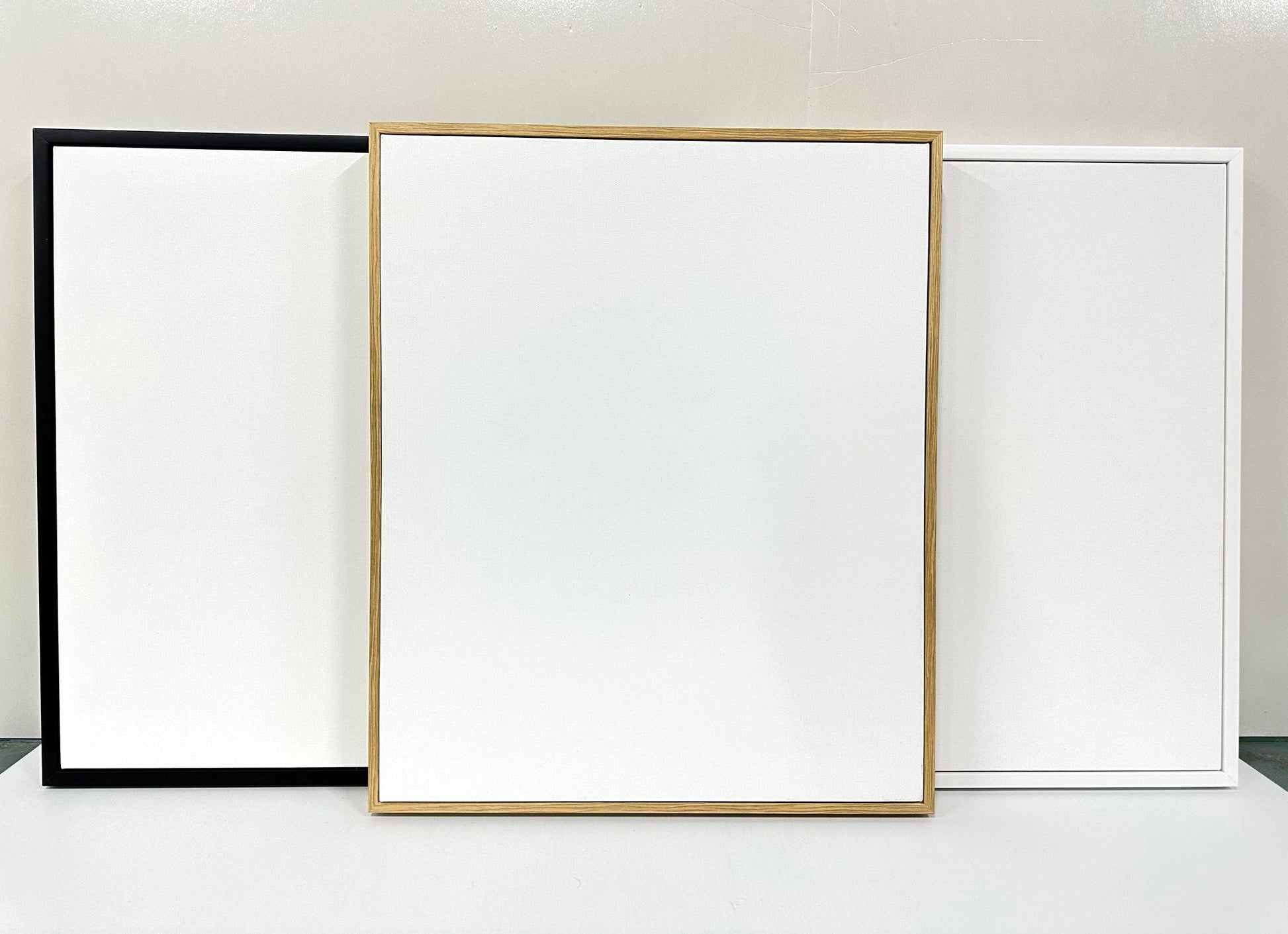 Stretched Blank Canvas with Floating Frame 100% Cotton for Acrylic