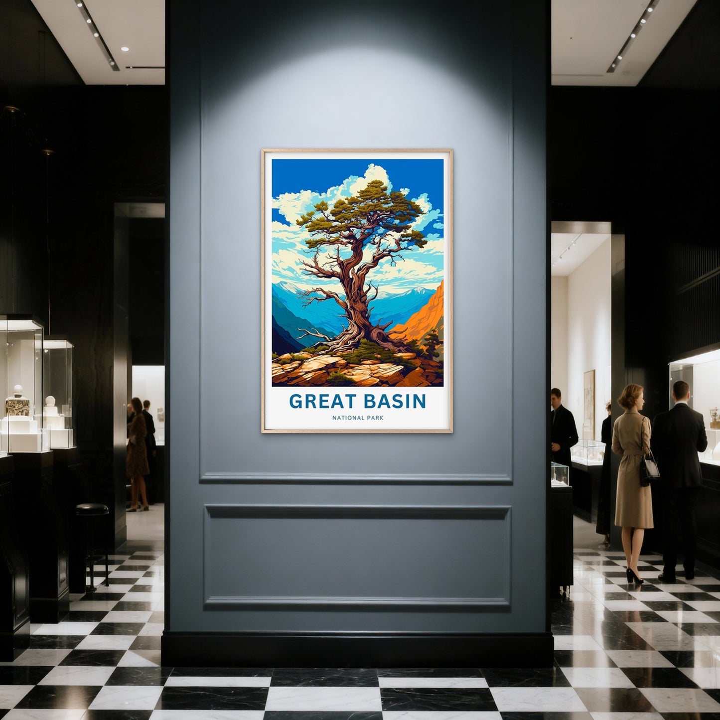 Great Basin National Park Landscape Travel Poster Print Wall Art