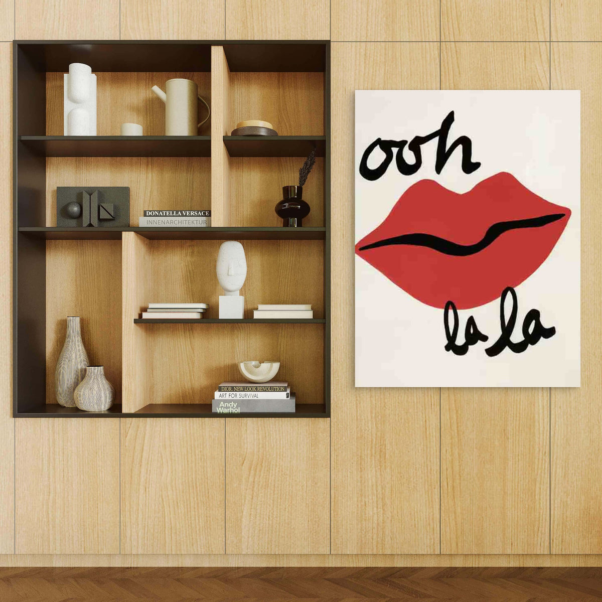 Ooh La La Lips 40x60cm Metal Print Ready to Hang