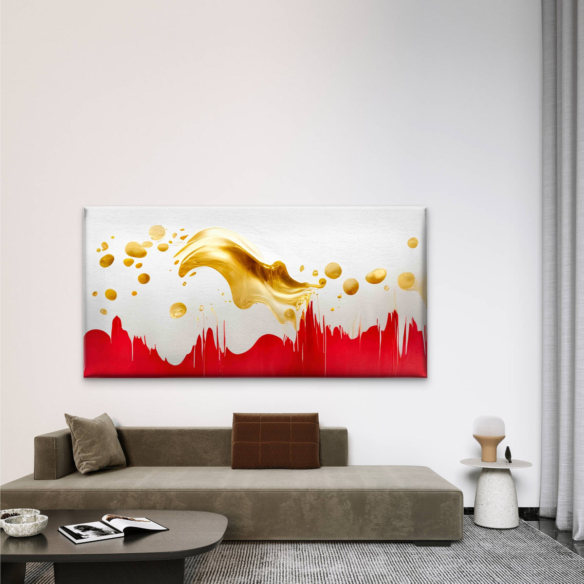 Abstract Mixed Paint Background Wall Art Canvas Office Home Room Framed 120x60cm