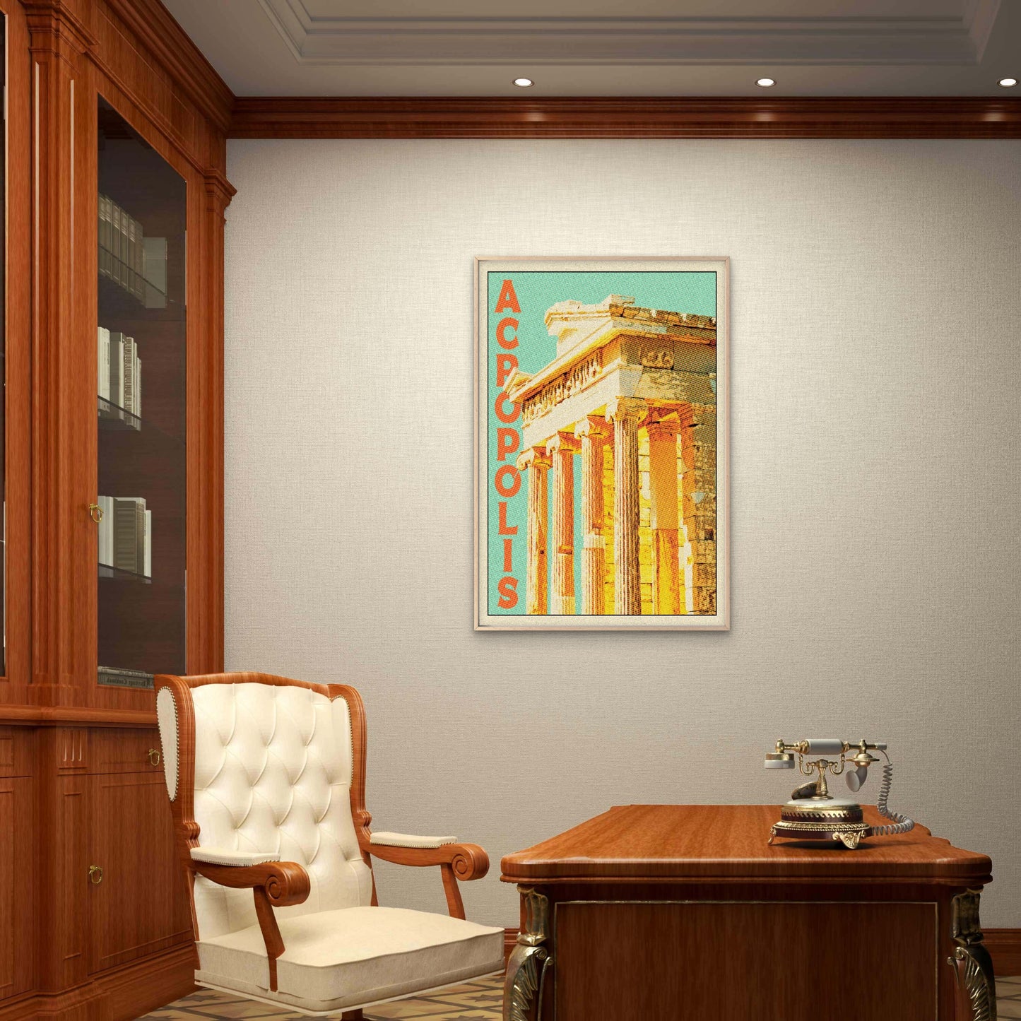 Ancient Greek Acropolis Pop Art Travel Poster Print Wall Art