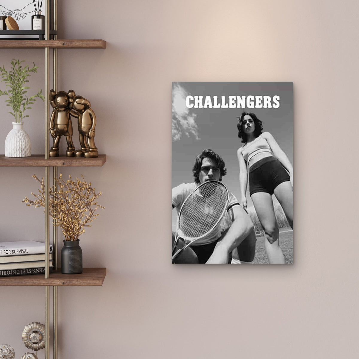 The Theme of Tennis Rivalry Metal Print Ready to Hang